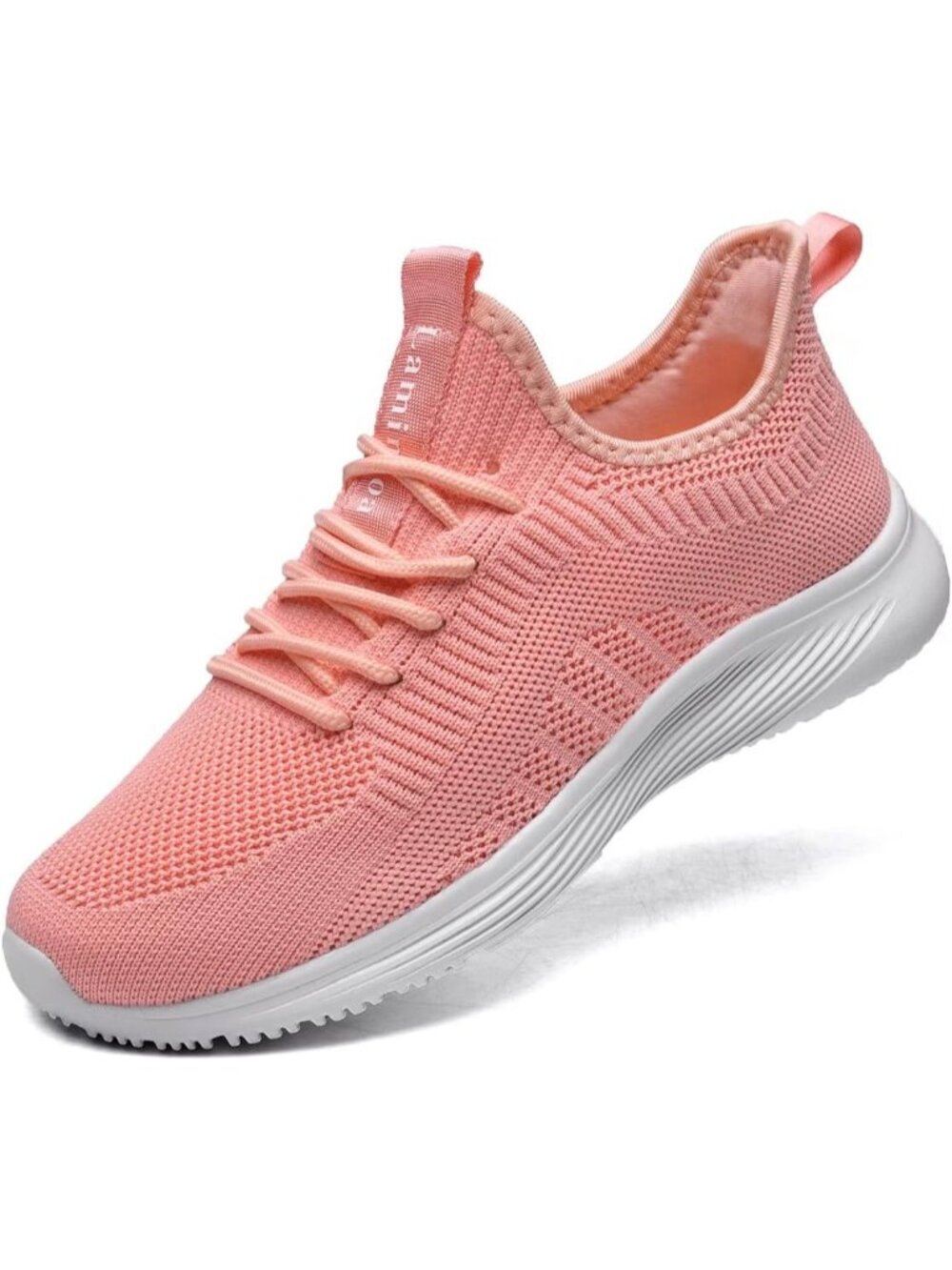 Women's Orange Mesh Slip On Walking Non Slip Running Lightweight Fashion Sneaker
